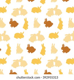 rabbit bunny silhouette color pattern background