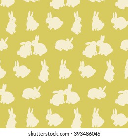 rabbit bunny silhouette color pattern background