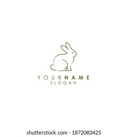 rabbit or bunny simple logo vector art design