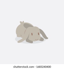 Rabbit, bunny - vector, easter illustration.