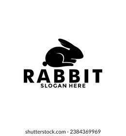 Rabbit or Bunny vector logo template and animal icon design
