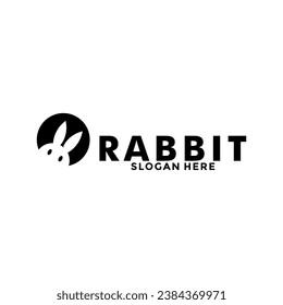 Rabbit or Bunny vector logo template and animal icon design