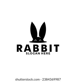 Rabbit or Bunny vector logo template and animal icon design