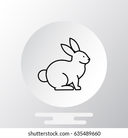 Rabbit, bunny web line icon.