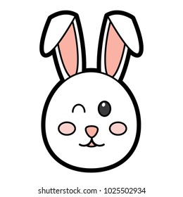 rabbit or bunny wink icon image 