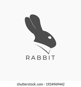 rabbit business logo concept modern minimalist