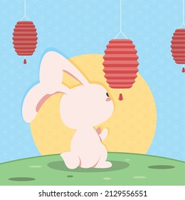 rabbit in the camp chinese moon festival