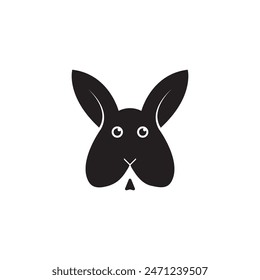 rabbit camp logo design illustration.