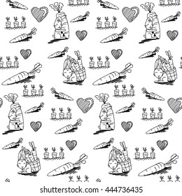 rabbit & carrot pattern