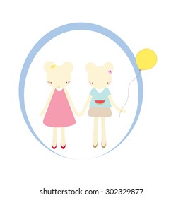 rabbit cartoon character colorful vector