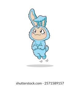 Rabbit cartoon character vector clip art