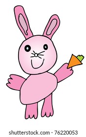 Rabbit cartoon children's drawing