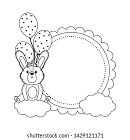 Rabbit cartoon design vector illustration
