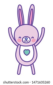 Rabbit cartoon design vector illustration