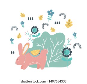 Rabbit cartoon design vector illustration