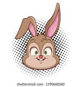 Rabbit cartoon face