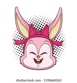 Rabbit cartoon face