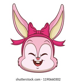 Rabbit cartoon face