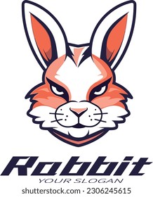 Rabbit cartoon image vector illustration logo