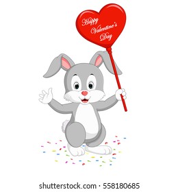 rabbit cartoon with love