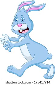 Rabbit cartoon running 