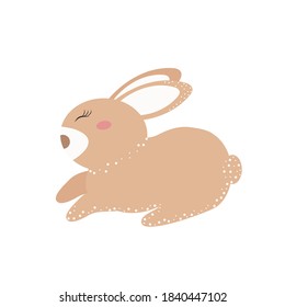 Rabbit in cartoon style.vector illustration