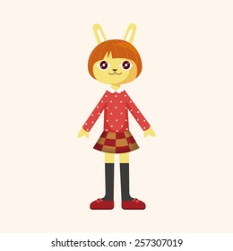rabbit cartoon theme elements