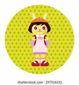 rabbit cartoon theme elements