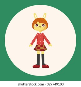 rabbit cartoon theme elements