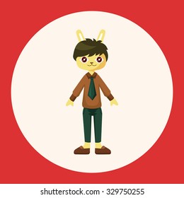 rabbit cartoon theme elements