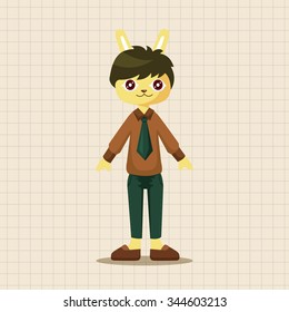 rabbit cartoon theme elements