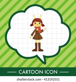 rabbit cartoon theme elements