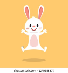 Rabbit cartoon vector. character design.