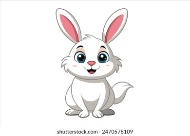 A rabbit cartoon in vector format, perfect for artwork and illustration projects. 

