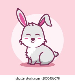 Ilustración vectorial de dibujos animados de conejo, Conejo de dibujos animados