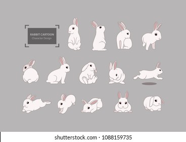 Rabbit Cartoon White