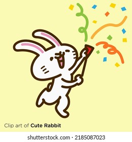 Rabbit character illustration series "Celebration rabbit"