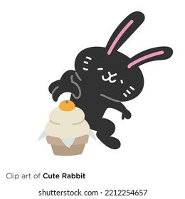 Rabbit character illustration series "Rabbit to complete Kagami Mochi"