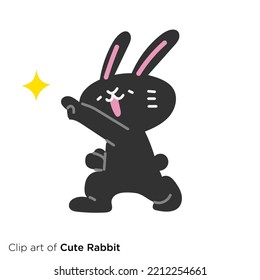 Rabbit character illustration series "Rabbit to cool"