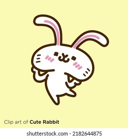Rabbit character illustration series "Delicious"