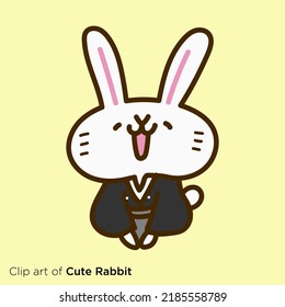 Rabbit character illustration series "Rabbit to greet the New Year"