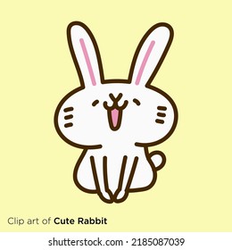 Rabbit character illustration series "Greeting rabbit"