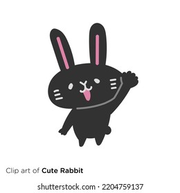 Rabbit character illustration series "Greetings"