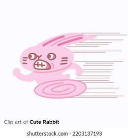 Rabbit character illustration series "Im
