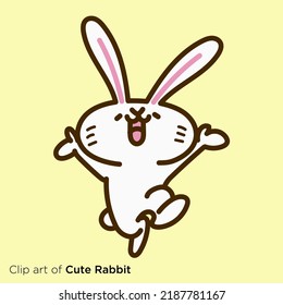 Rabbit character illustration series "Jump and delight"