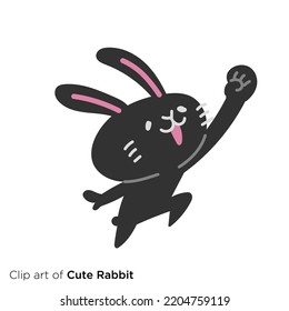 Rabbit character illustration series "Motivation"