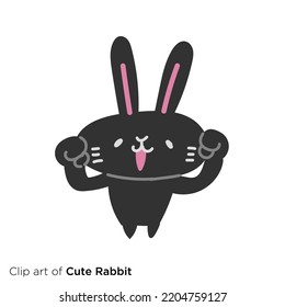 Rabbit character illustration series "Motivation"