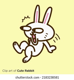 Rabbit character illustration series "Rabbits to jump up"