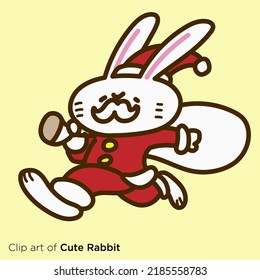 Rabbit character illustration series "Rabbit Santa Claus"