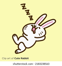 Rabbit character illustration series "Sleeping rabbit"